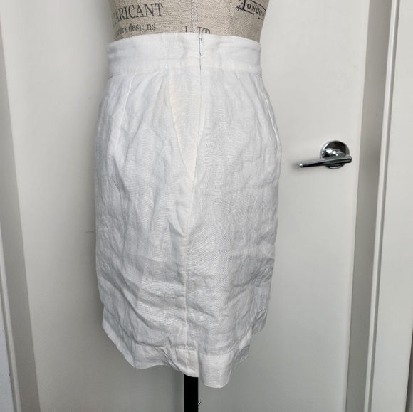 Assembly Label White Linen Skirt - Picture 6 of 14